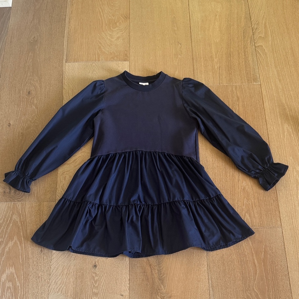 Pleat Brand Navy Blue Kids Dress